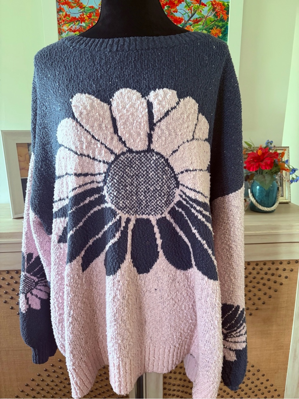 Free People “In Bloom” Violet/Blue Sweater - Picture 2 of 5